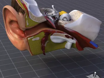 Ear Anatomy 3D model