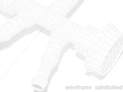 Lowpoly gas water detail distributor part component subdivision Low-poly 3D model