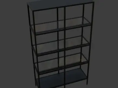 Glass shelf Free low-poly 3D model