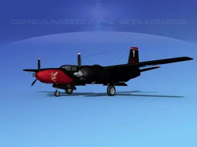 Douglas B-26B Invader V05 USAF 3D model