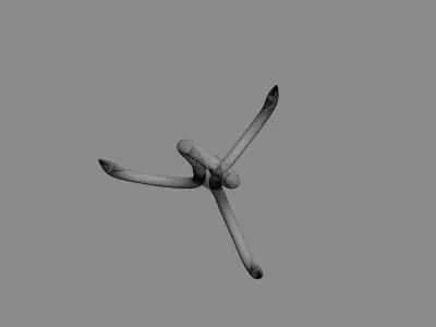 Treble Hook Free 3D model