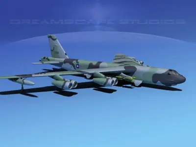 Boeing B-52H Stratofortress V02 3D model