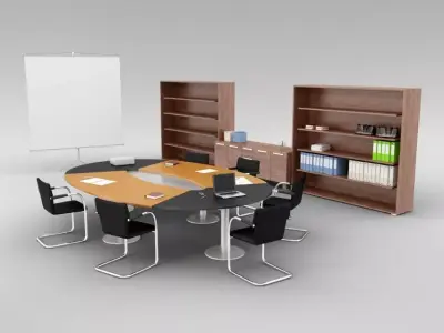 Office Conference Room Furniture 3D model