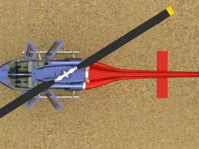 Bell 206 Helicopter 3D model