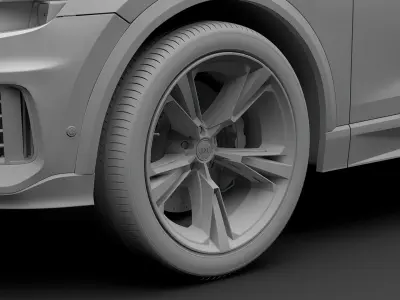 Audi Q8 50 TDI quattro 2018 wheel 3D model