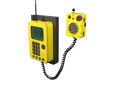 Radio Communications Device Low-poly 3D model