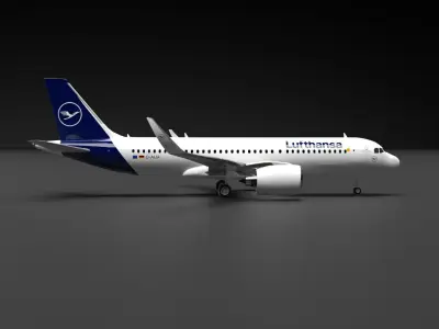 Airbus A320 NEO Lufthansa Livery 3D model