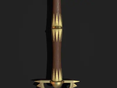 Zweihander sword Low-poly 3D model