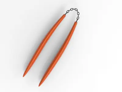 Smooth Nunchaku Fighting Sticks  3D model