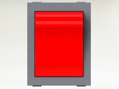 power switch red 3D model