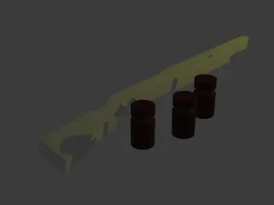 Gun bundle Free 3D model