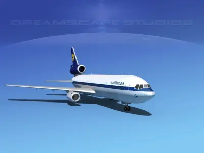 Douglas DC-10 Lufthansa 3D model