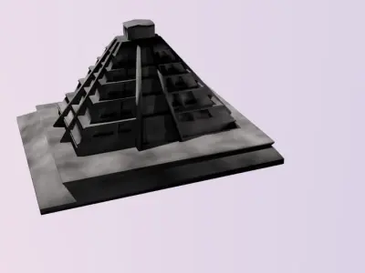 Mayan Pyramid Low-poly 3D model
