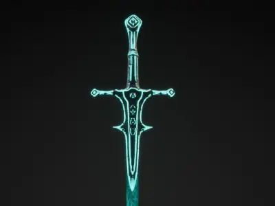 Fantasy Weapon Free low-poly 3D model