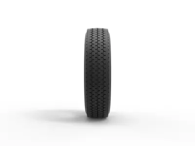 Semi truck tire 11 Scale 1 to 25 3D print model