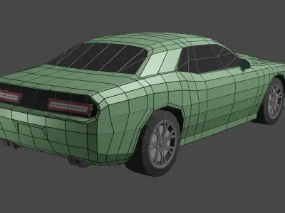 Dodge Challenger SRT Hellcat 2015 Free low-poly 3D model