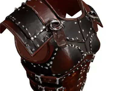 Worn Leather Armor Chest Piece 3D model