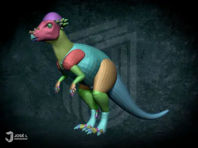 Basemesh Pachycephalosaurus 3D model