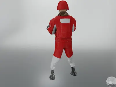 Army Man With Military Textures Pilot 3D model