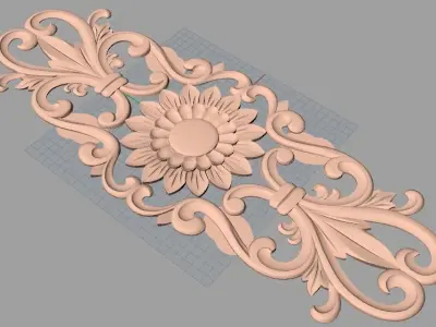 European furniture 3D relief models for CNC wood engraving E153 3D model