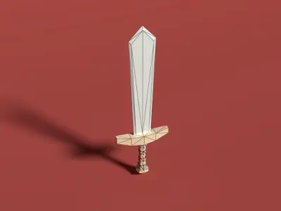 Sword Basic Game Free low-poly 3D model