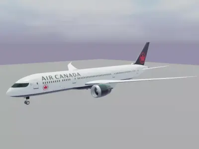 Air Canada Boeing 787-9 Dreamliner Low-poly 3D model