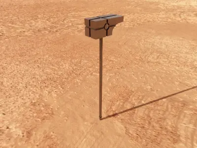 Big hammer Kree Universal Weapon LowPoly Game ready Free Free low-poly 3D model