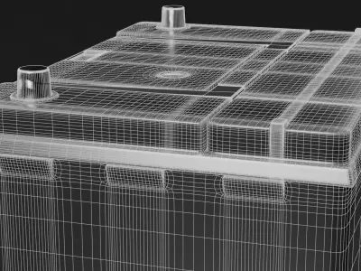 Car Battery Type C 3D model