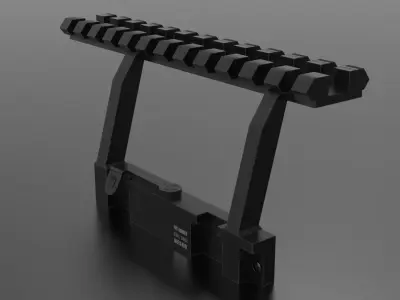 AK47 Scope Mount Low-poly 3D model