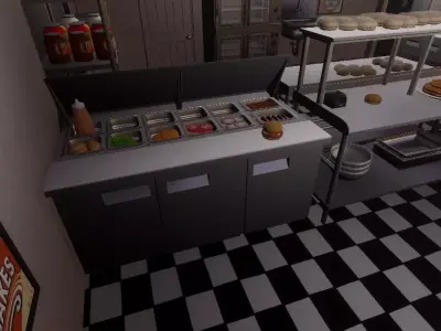 Diner Prep Table 3D model