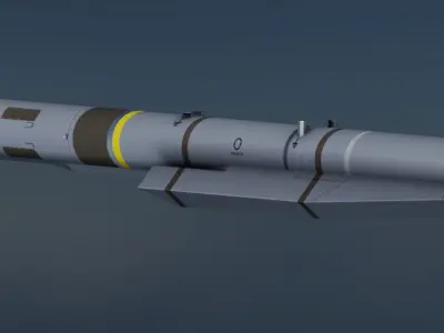 Meteor AA Missile Low-poly 3D model
