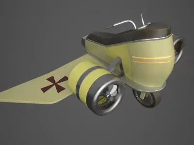 fantasy aero motorcycle Low-poly 3D model