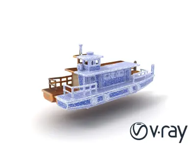 Historic Passage Ferry Early Century Model Pack Low-poly 3D model