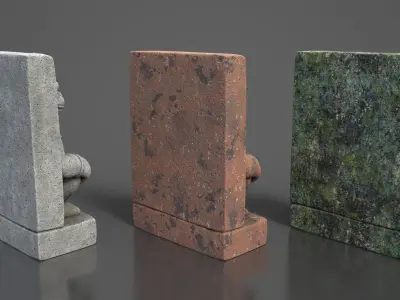 Ancient Khmer Statue 05-250522 Low-poly 3D model