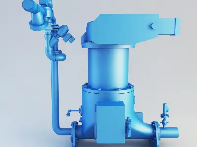 Ash vessel RA pump Low-poly 3D model