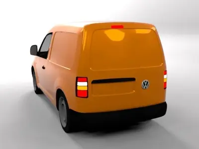 VW VOLKSWAGEN CADDY 2005 LOWPOLY Low-poly 3D model