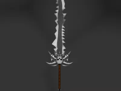 Fantasy sword Free low-poly 3D model