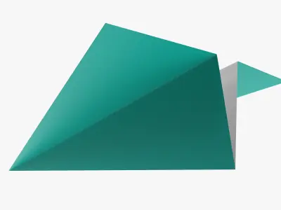 Paper airplane 02 3D model