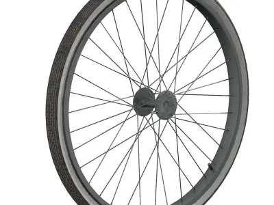 Old Bicycle Wheel 3D model