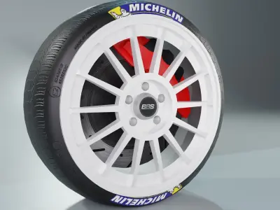 BBS Evo Wheel Low Poly Low-poly 3D model