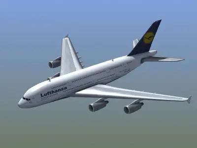 A380 Passenger Aircraft 3D model