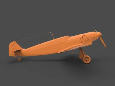 BF109B toy airplane 3D print model