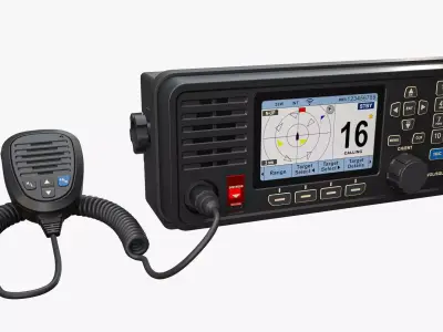 Fixed-Mount VHF Radio 3D model