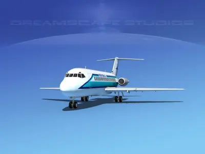 Douglas DC-9-15 Republic 3D model