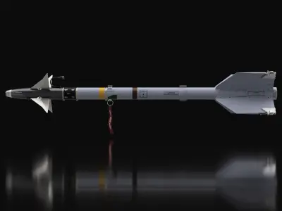 AIM-9L Sidewinder SIMPLIFIED - Extreme Detail - 3D Print Ready 3D print model