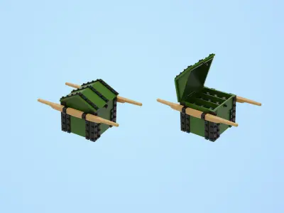 French 12-pounder Cannon 3D print model