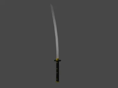 katana samurai sword Free 3D model