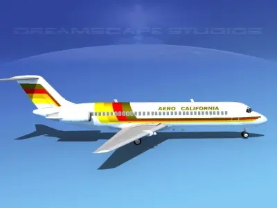Douglas DC-9-30 Aero California 3D model