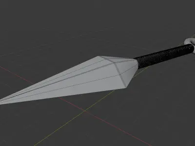 Ninja Kunai Knife Low-poly 3D model