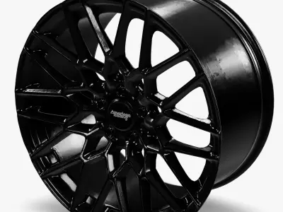 American Racing AR927 Barrage Wheel Satin Black Mustang 3D model